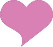 pink heart icon in trendy style . Valentines day , Symbol of love. vector