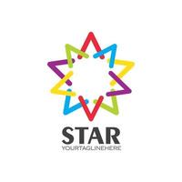 estrella logo icono vector ilustración