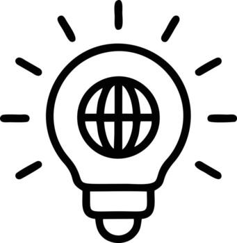Idea solution icon symbol vector image. Illustration of the creative innovation concept design. EPS 10