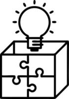 Idea solution icon symbol vector image. Illustration of the creative innovation concept design. EPS 10