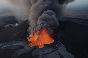 volcán erupción en Islandia aéreo ver foto