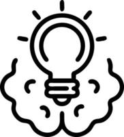 Idea solution icon symbol vector image. Illustration of the creative innovation concept design. EPS 10