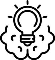 Idea solution icon symbol vector image. Illustration of the creative innovation concept design. EPS 10