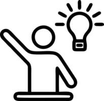 Idea solution icon symbol vector image. Illustration of the creative innovation concept design. EPS 10