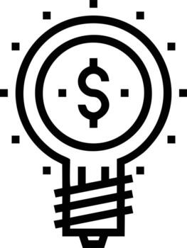 Idea solution icon symbol vector image. Illustration of the creative innovation concept design. EPS 10