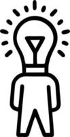 Idea solution icon symbol vector image. Illustration of the creative innovation concept design. EPS 10