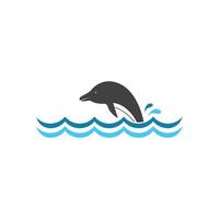 Dolphin logo icon vector