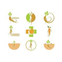 ginseng illustration icon vector design