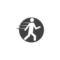 running people icon vector illustration design