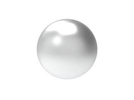 Matte platinum ball. 3D render. photo