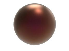 cobre esfera. metal pelota. 3d prestar. foto