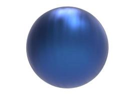 Blue metal sphere. 3D render. photo