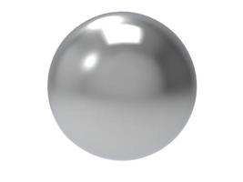Chromed metal sphere. 3d render. photo