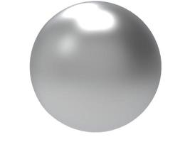cromado metal esfera. 3d prestar. foto