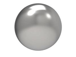 Steel ball. Sphere. 3d render. photo