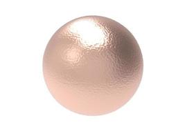 Pink metal ball. 3d render. photo