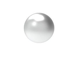 Matte chrome ball. 3D render. photo