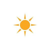 icono de vector de logotipo de ilustración de sol