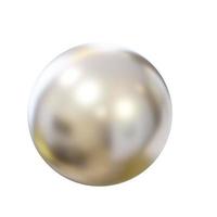 Matte nickel ball. 3D render. photo