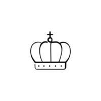corona línea estilo icono diseño vector