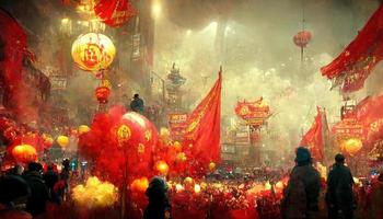 chino nuevo año. ai hacer foto