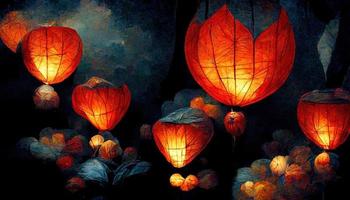 New Year in China. AI render photo