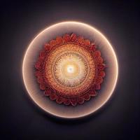 Mandala for meditation. AI render photo