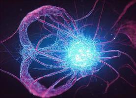 Neural network electrical background. AI render. photo