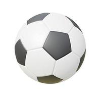 clásico cuero fútbol pelota. 3d prestar. foto