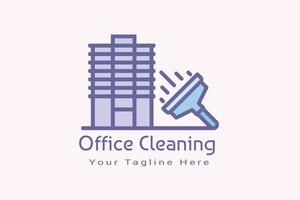 oficina limpieza logo concepto vector ilustración