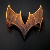 Realistic Bat logo. AI render. photo