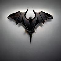 Realistic Bat logo. AI render. photo