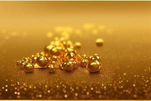 Abstract gold background. Ai render photo