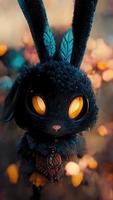 Black Rabbit. Symbol 2023. AI render. photo