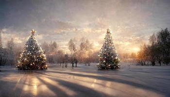 Christmas fairy tale. AI render photo