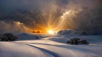 maravilloso Navidad paisaje. ai prestar. foto