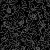 Floral seamless pattern with cosmos flower vector