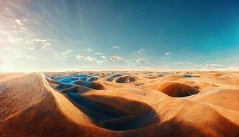 Endless sea of sand. AI render. photo