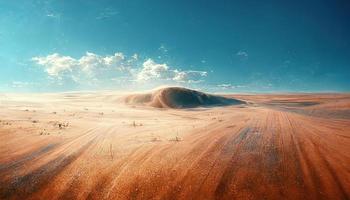 Large desert dune. AI render. photo