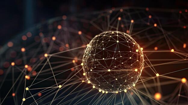 Gold coin Bitcoin on a black background. The concept of cryptocurrency. Blockchain technology. Mixed media. . photo