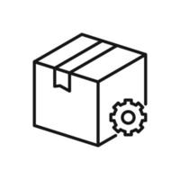 editable icono de ajustamiento paquete caja, vector ilustración aislado en blanco antecedentes. utilizando para presentación, sitio web o móvil aplicación