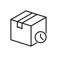 editable icono de proceso paquete caja, vector ilustración aislado en blanco antecedentes. utilizando para presentación, sitio web o móvil aplicación