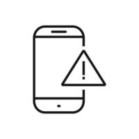 Editable Icon of Smartphone Alert, Vector illustration isolated on white background. using for Presentation, website or mobile app