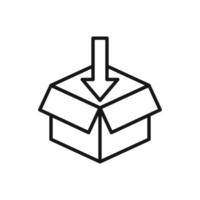 Editable Icon of Package Box, Vector illustration isolated on white background. using for Presentation, website or mobile app