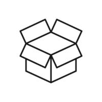 Editable Icon of Open Package Box, Vector illustration isolated on white background. using for Presentation, website or mobile app