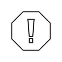 Editable Icon of Caution, Vector illustration isolated on white background. using for Presentation, website or mobile app