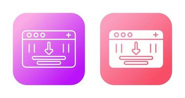 Browser Downloading Vector Icon