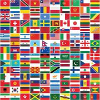 seamless background with some of world flags photo