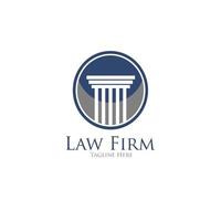 Law firm line trend logo icon vector design. Universal legal, lawyer, scales sword column idea creative premium symbol.