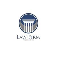 Law firm line trend logo icon vector design. Universal legal, lawyer, scales sword column idea creative premium symbol.